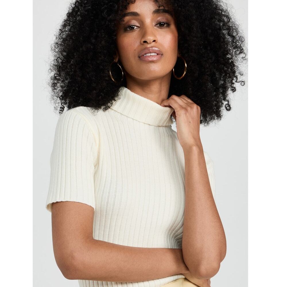 Staud Women's Lilou Striped Funnel-Neck Top